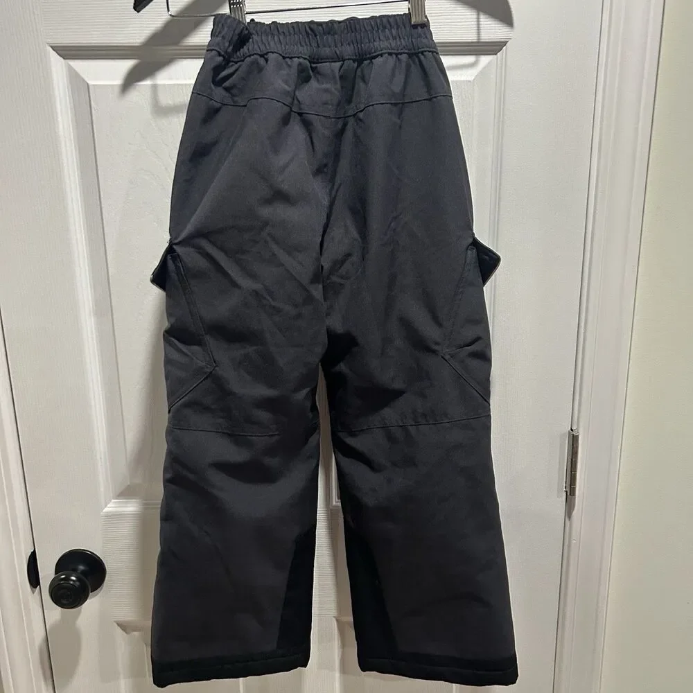 Gerry Kids Snow Ski Pants Black Insulated Cargo Winter Snowboard Size S 7/8